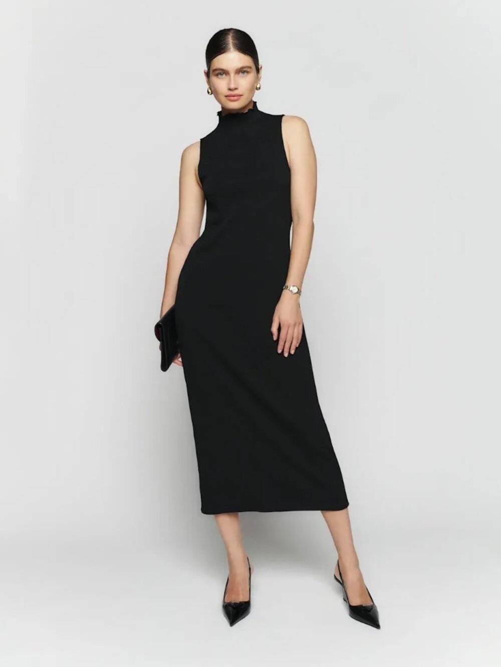 Reformation Marbella Knit Dress Black - Size S